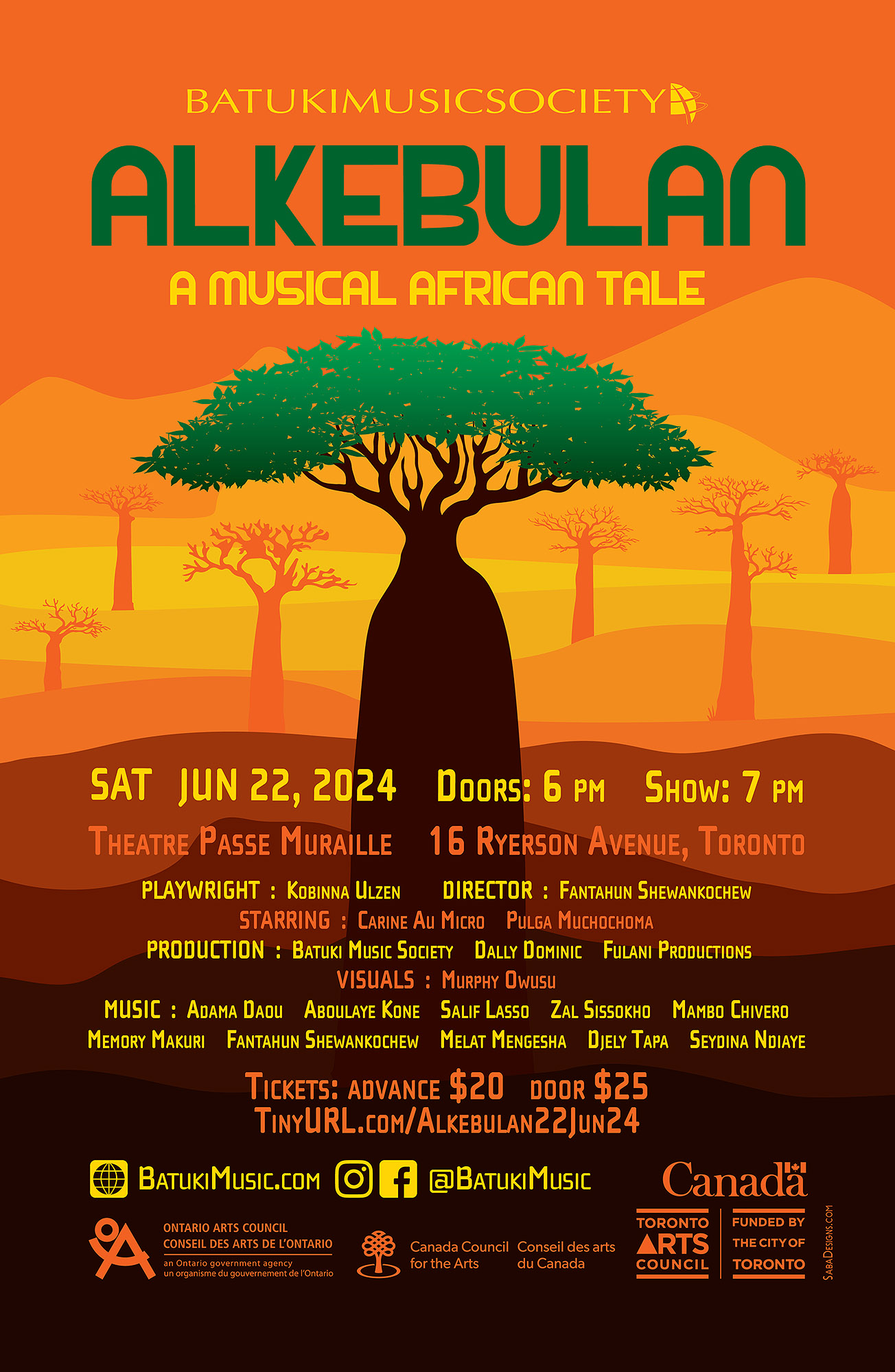 batuki music society toronto ontario canada africa african art culture artists nadine mcnulty otimoi oyemu habari play theatre musical kobinna ulzen pulga muchochoma carine au micro fulani productions dally dominic fantahun shewankochew