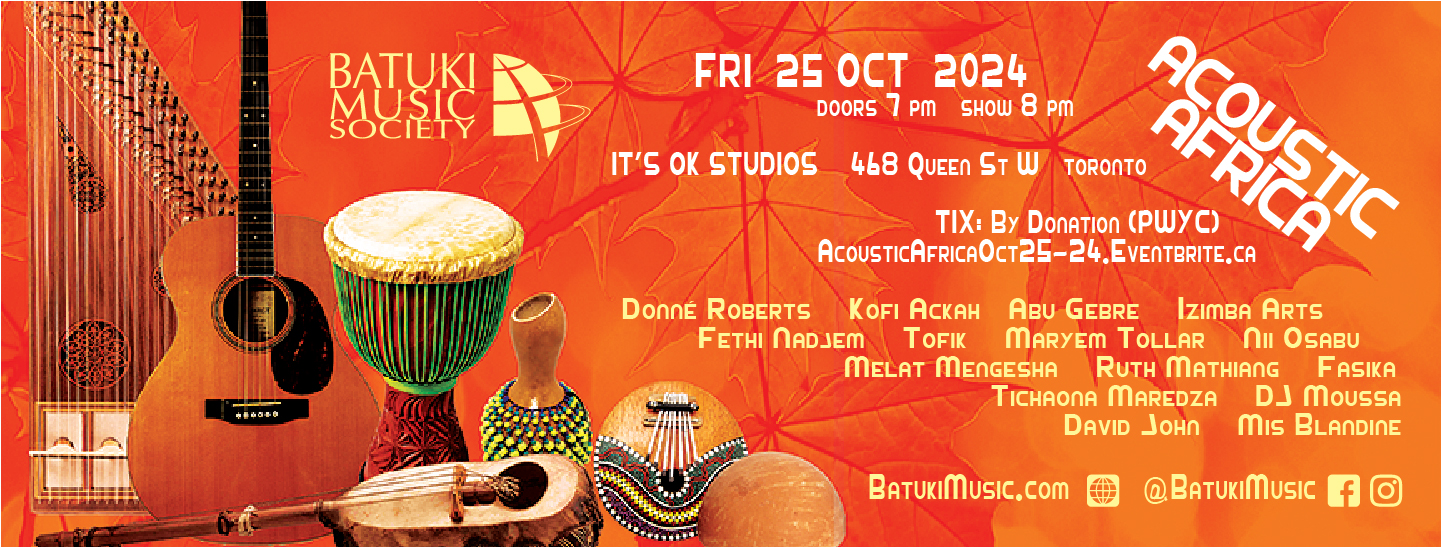batuki music society toronto ontario canada africa african art culture artists nadine mcnulty otimoi oyemu habari concert acoustic