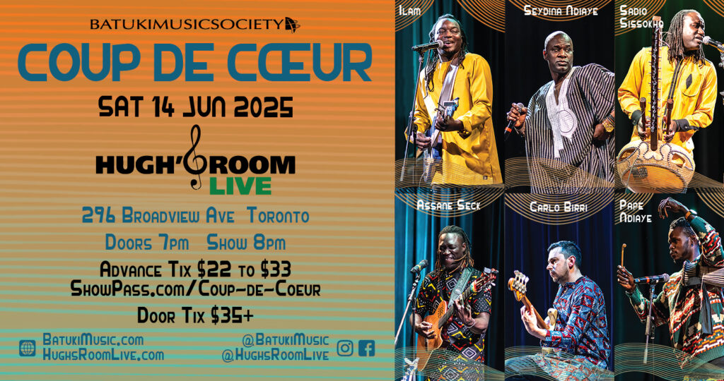 batuki music society toronto ontario canada africa african art culture artists nadine mcnulty otimoi oyemu habari concert west africa senegal sadio sissokho seydina ndiaye carlo birri ilam assane seck pape ndiaye hughs room