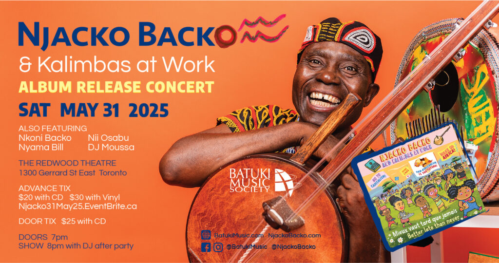 batuki music society toronto ontario canada africa african art culture artists nadine mcnulty otimoi oyemu habari concert redwood theatre njacko backo kalimbas at work