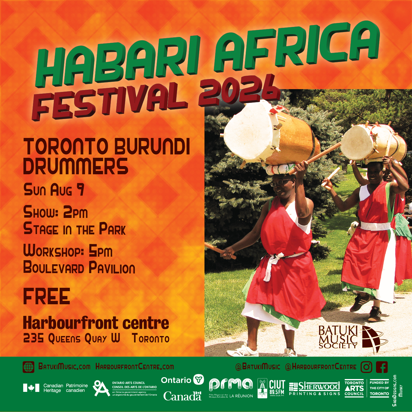 Habari Africa Festival 2026 by Batuki Music Society Toronto Burundi Drummers