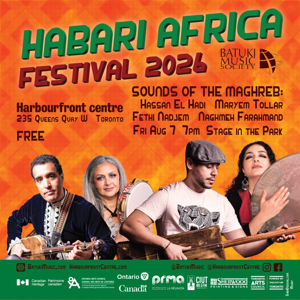 Habari Africa Festival 2026 by Batuki Music Society Sounds of Maghreb Hassan El Hadi Maryem Tollar Fethi Nadjem Naghmeh Farahmand