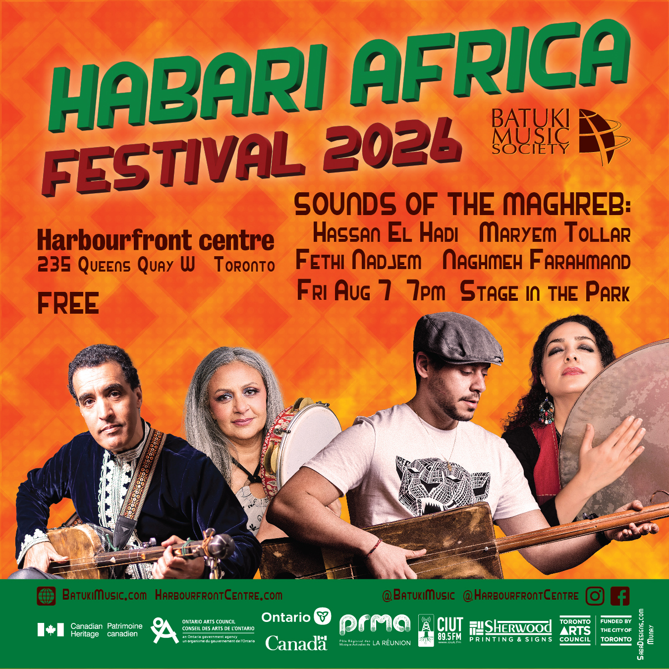 Habari Africa Festival 2026 by Batuki Music Society Sounds of Maghreb Hassan El Hadi Maryem Tollar Fethi Nadjem Naghmeh Farahmand